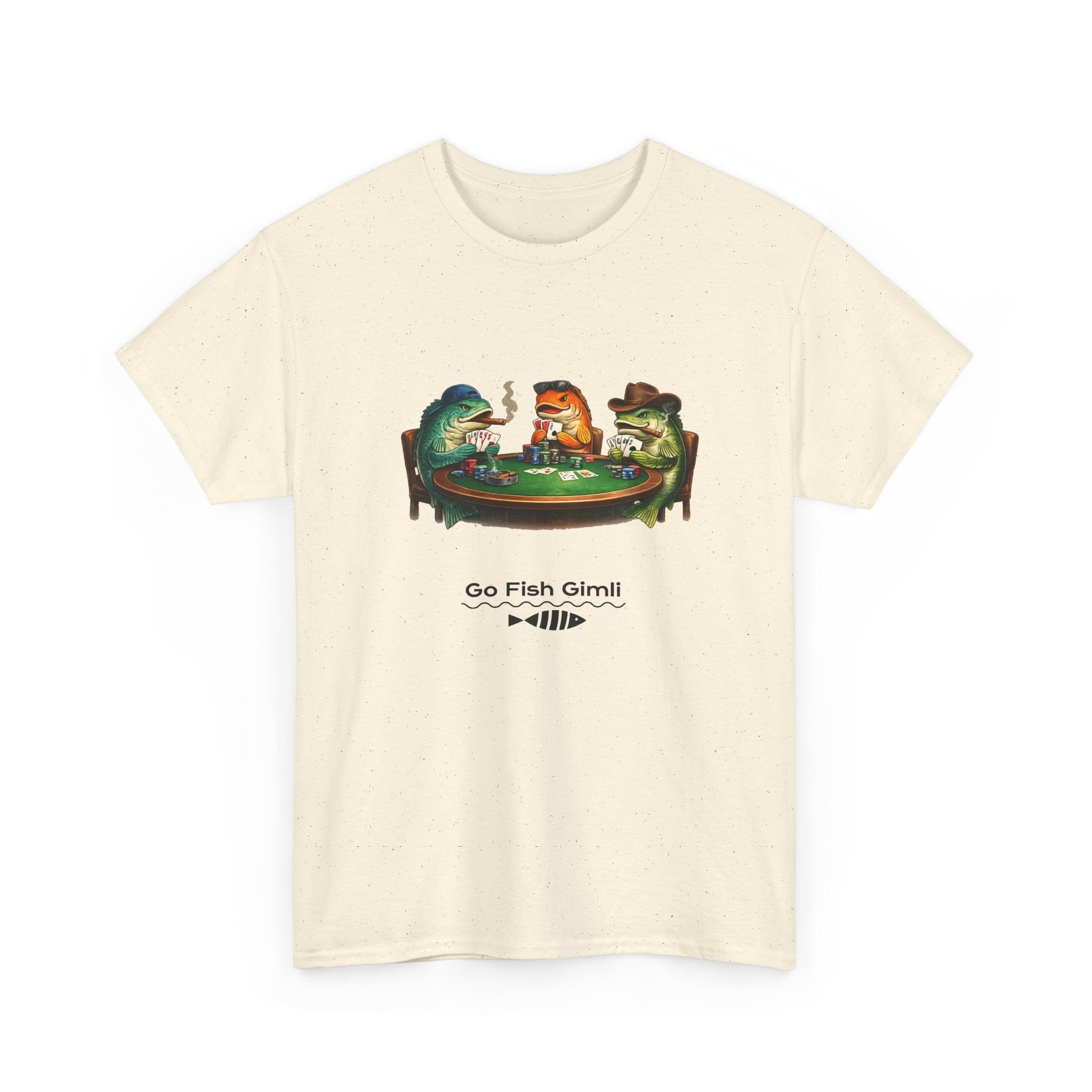 Go Fish Gimli Tee — Retro Fishing Fish Poker Graphic T-Shirt