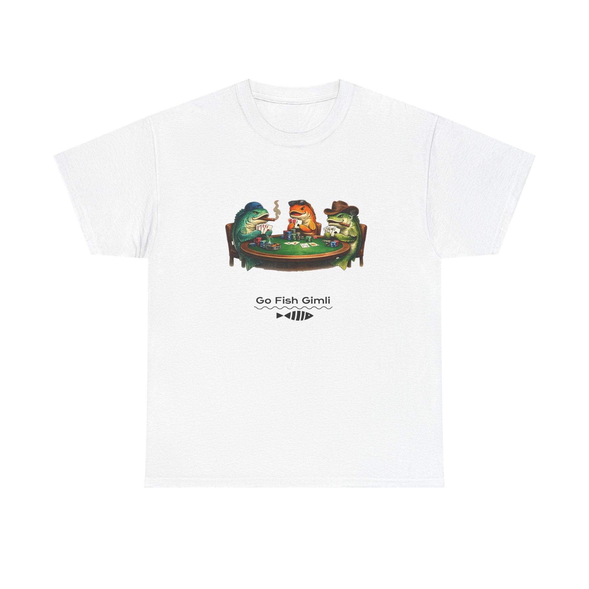 Go Fish Gimli Tee — Retro Fishing Fish Poker Graphic T-Shirt