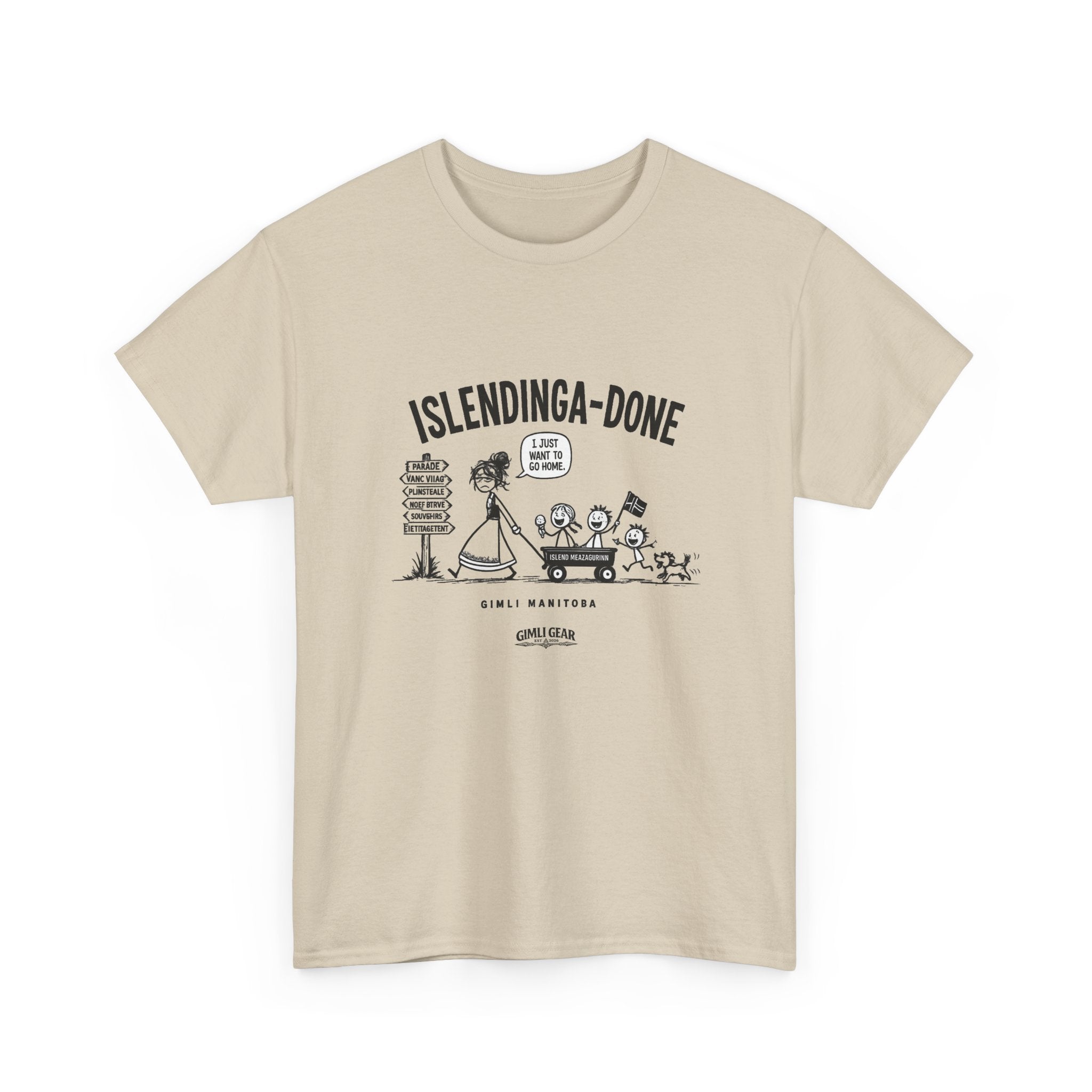 Gimli Gear T‑Shirt — 'Islendinga-Done' Icelandic Family Design