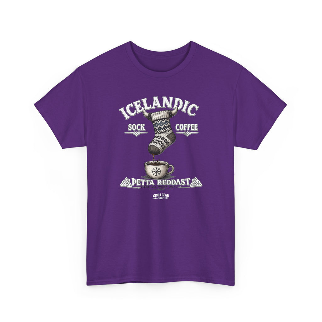 Icelandic Coffee & Sock Tee — Gimli Gear Nordic Coffee Lover T-Shirt