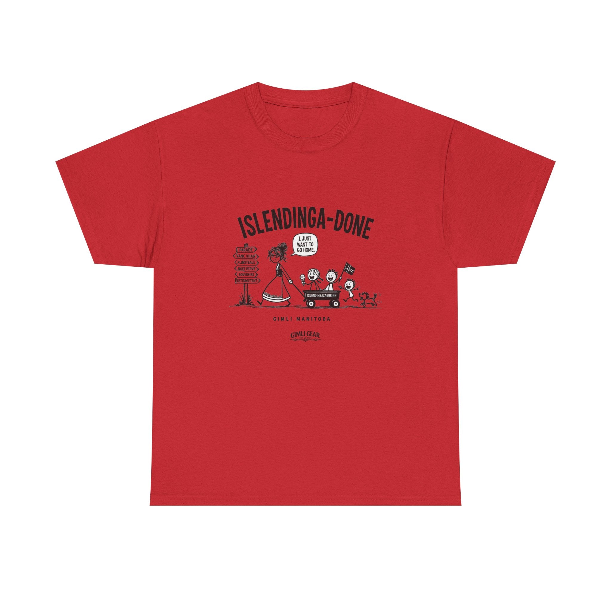 Gimli Gear T‑Shirt — 'Islendinga-Done' Icelandic Family Design