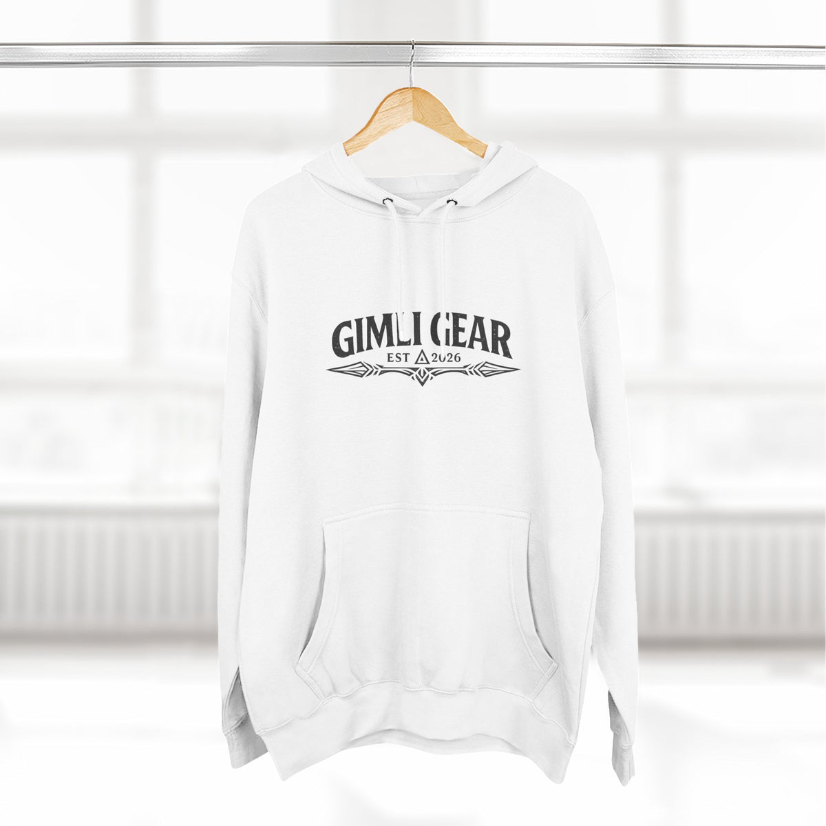 Three-Panel Fleece Hoodie
