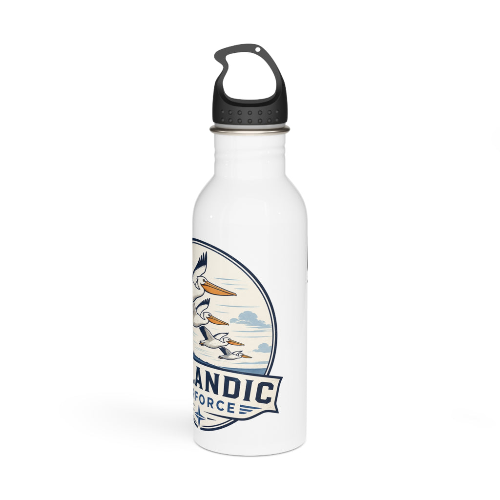 Icelandic Airforce Stainless Steel Water Bottle — Vintage Seagull Travel Bottle