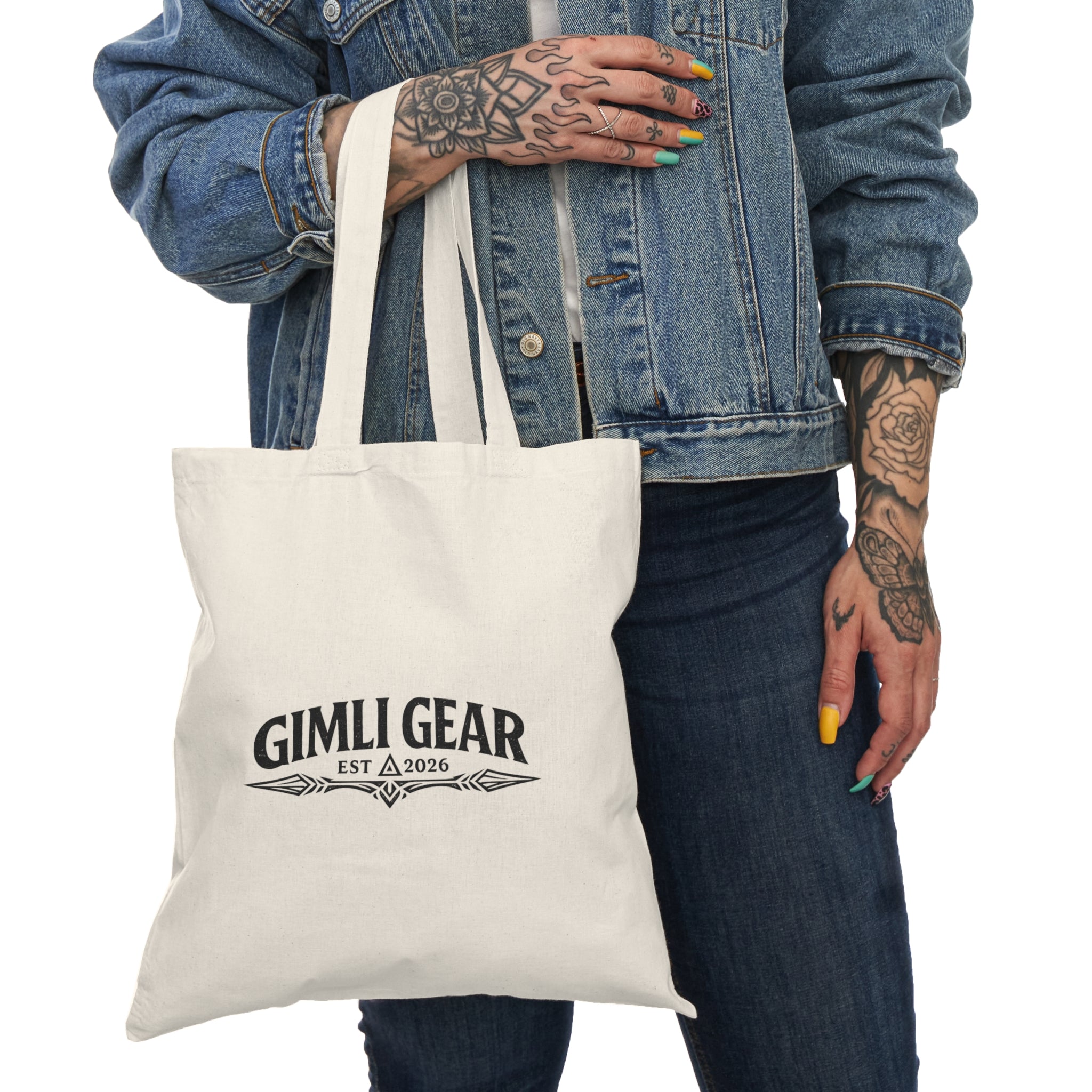 Gimli's Official Bird Canvas Tote Bag — Retro Outdoors Fishing Design