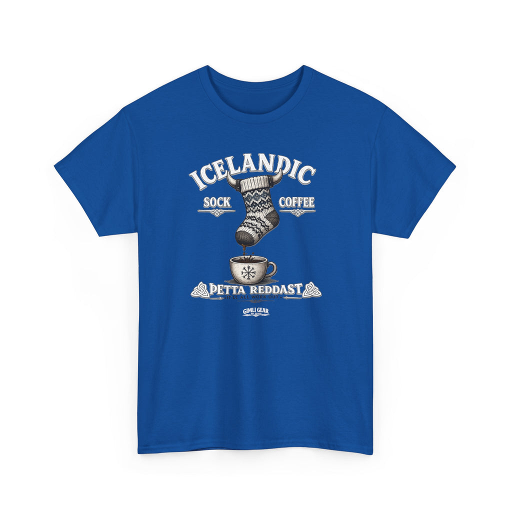 Icelandic Coffee & Sock Tee — Gimli Gear Nordic Coffee Lover T-Shirt
