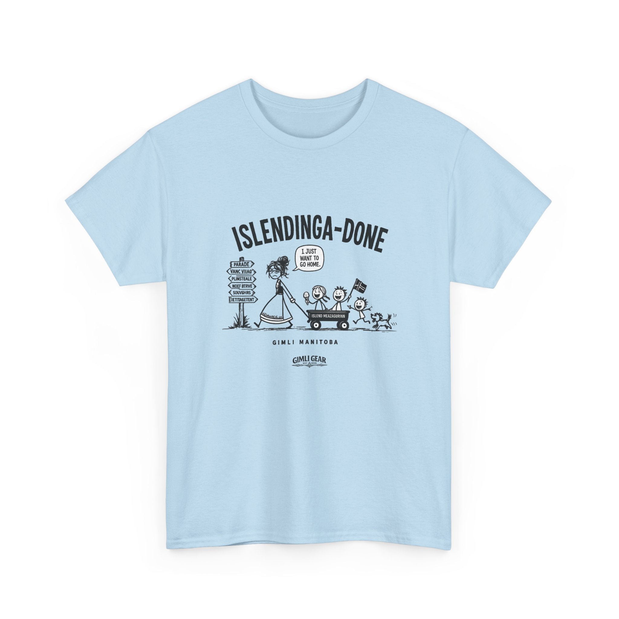 Gimli Gear T‑Shirt — 'Islendinga-Done' Icelandic Family Design