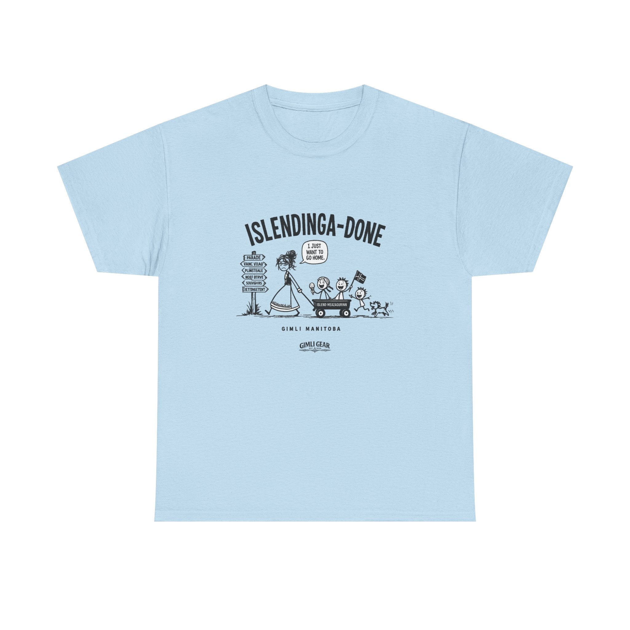 Gimli Gear T‑Shirt — 'Islendinga-Done' Icelandic Family Design