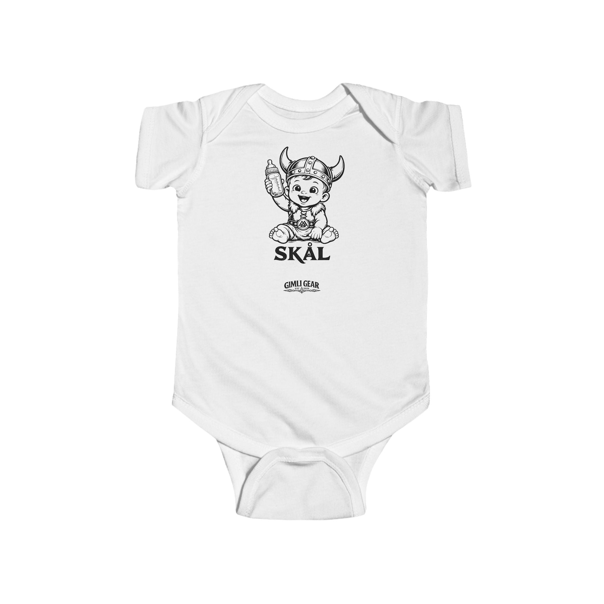 Infant Bodysuit — Cute Viking Baby 'Skål' Onesie | Nordic Baby Shower Gift