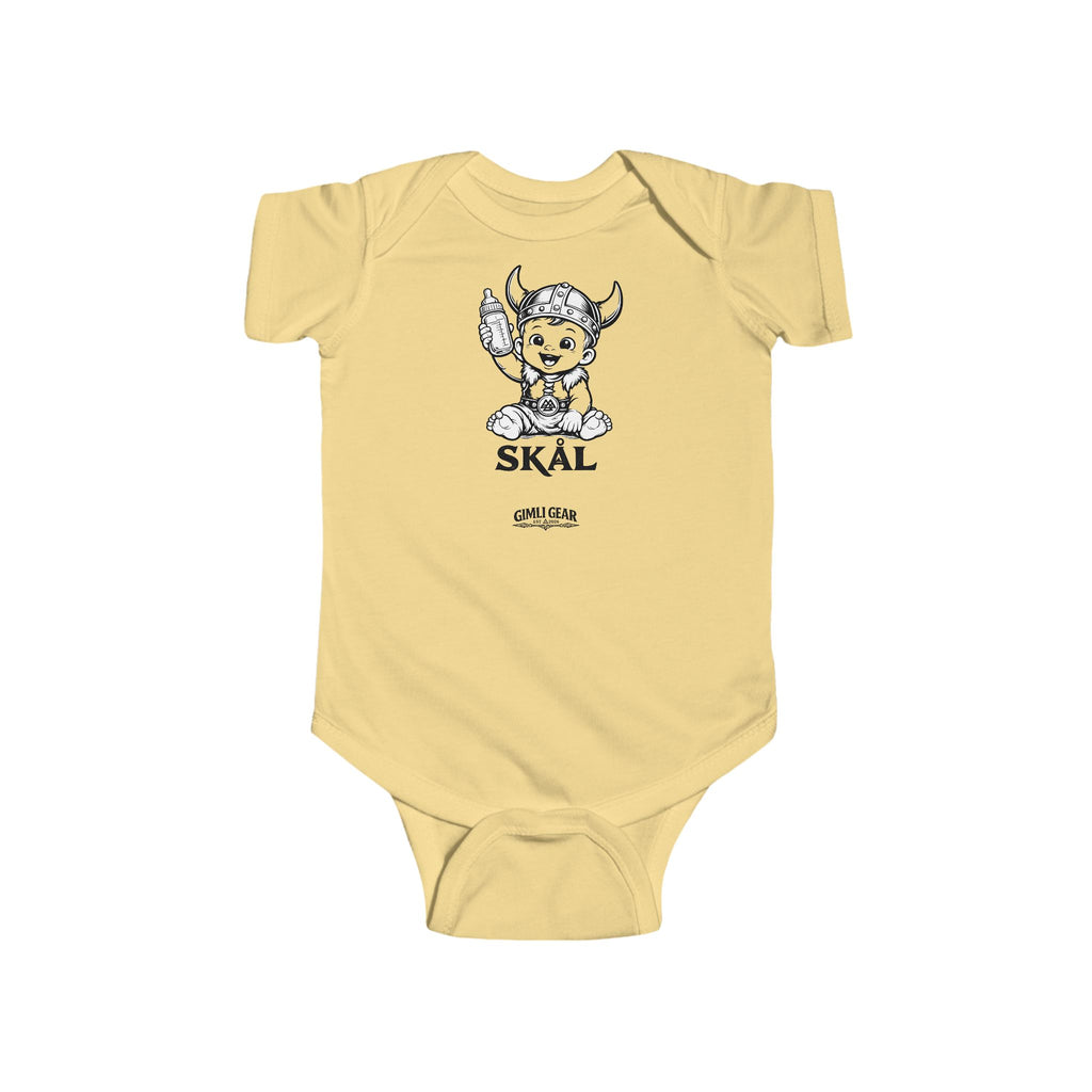 Infant Bodysuit — Cute Viking Baby 'Skål' Onesie | Nordic Baby Shower Gift