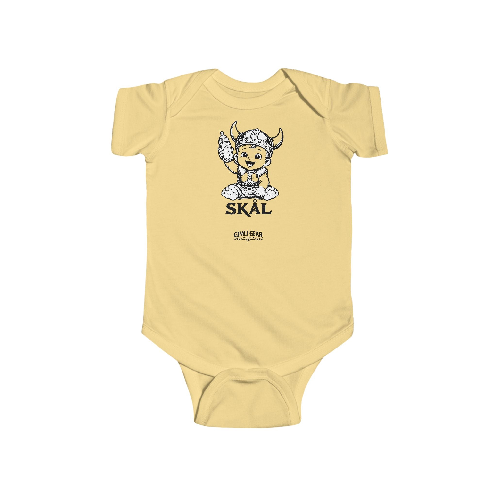 Infant Bodysuit — Cute Viking Baby 'Skål' Onesie | Nordic Baby Shower Gift