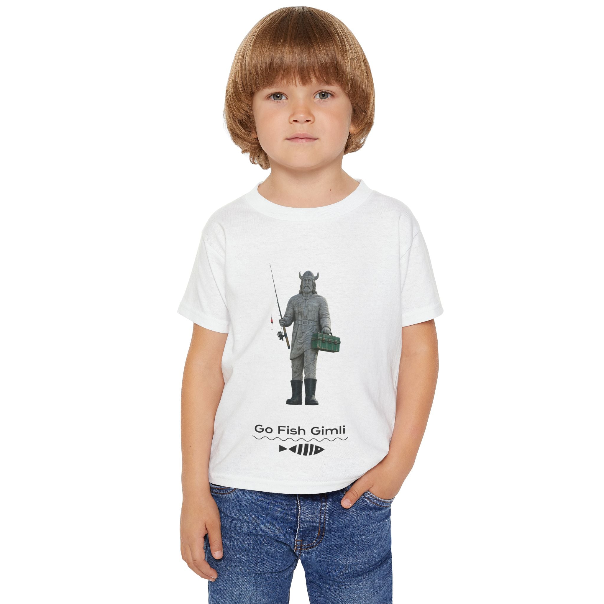 Toddler T-Shirt — "Go Fish Gimli" Viking T Graphic Tee