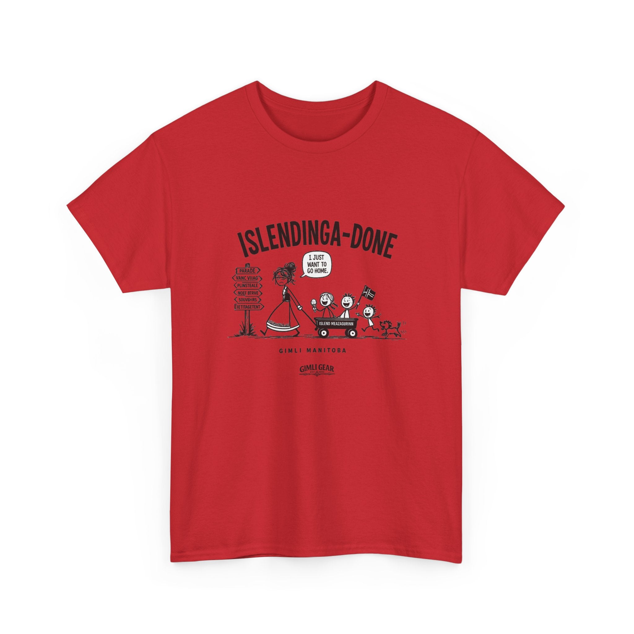 Gimli Gear T‑Shirt — 'Islendinga-Done' Icelandic Family Design