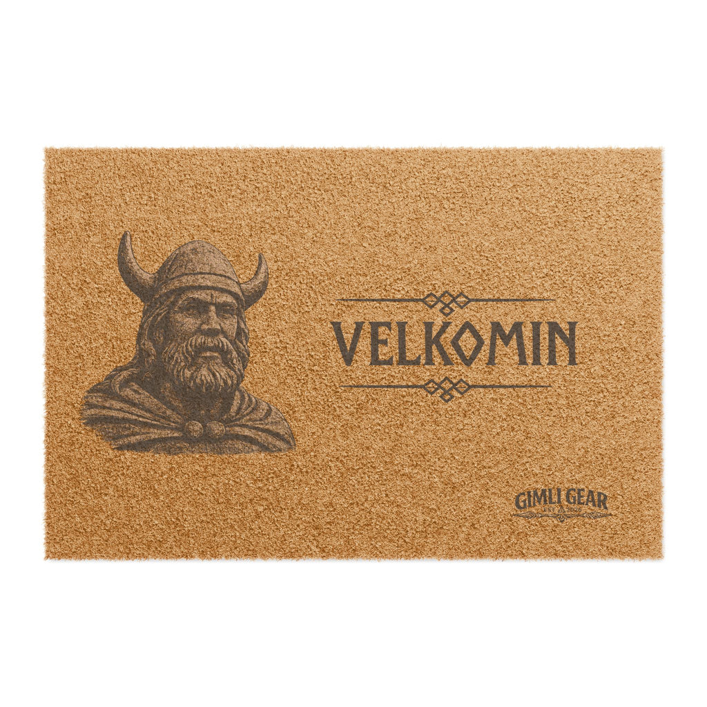 Velkomin Viking Doormat - Rustic Norse Welcome Coir Mat