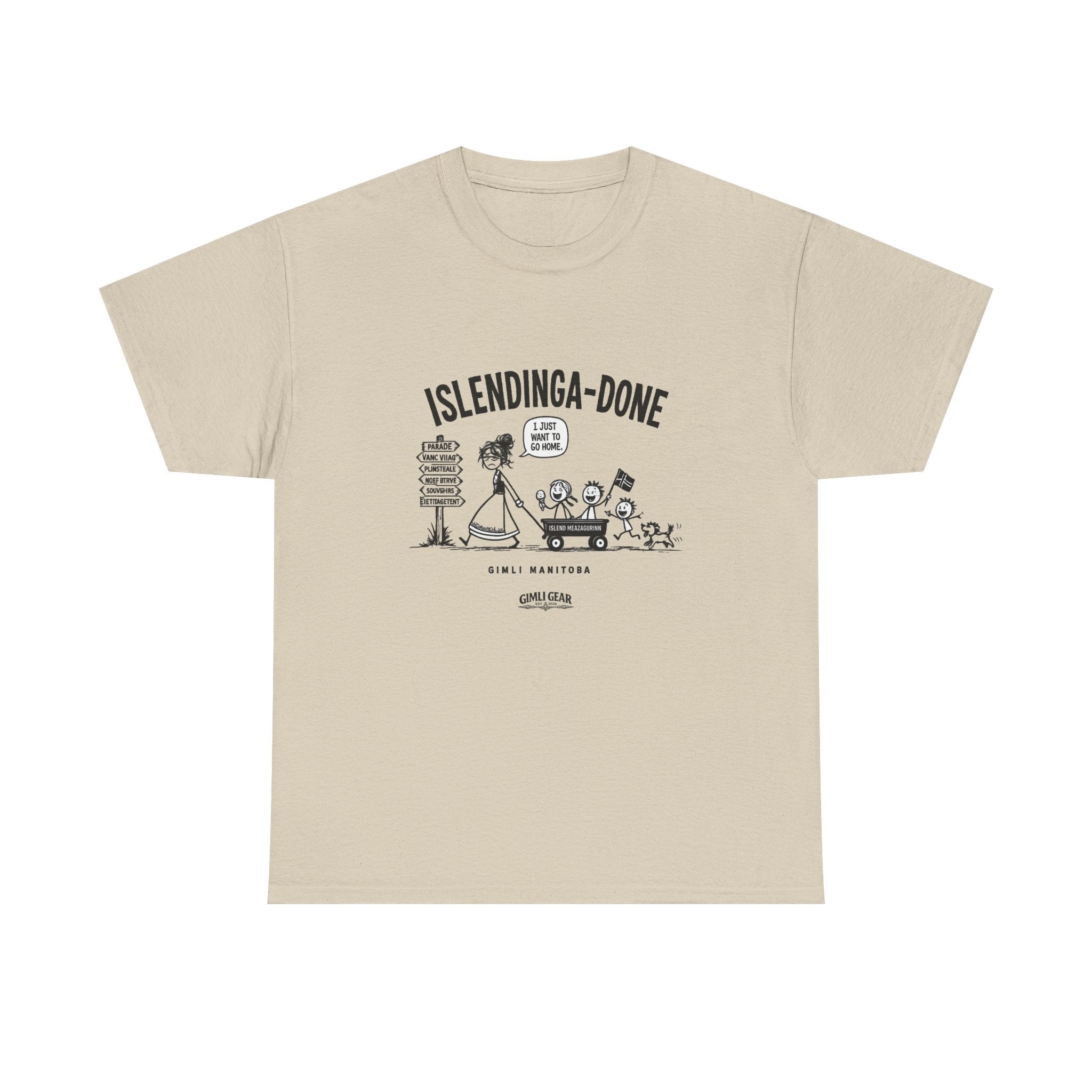 Gimli Gear T‑Shirt — 'Islendinga-Done' Icelandic Family Design