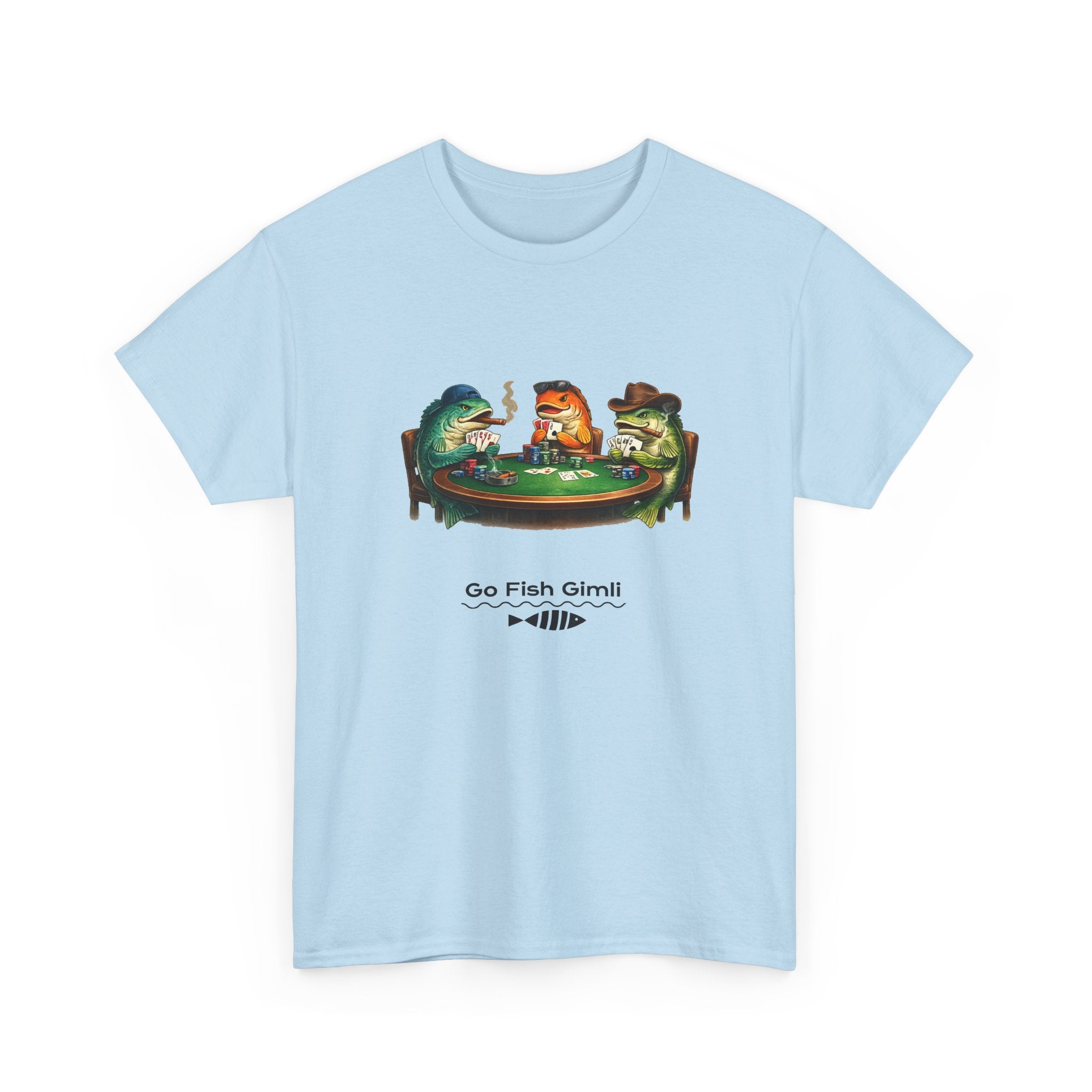 Go Fish Gimli Tee — Retro Fishing Fish Poker Graphic T-Shirt