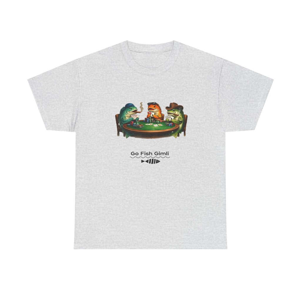 Go Fish Gimli Tee — Retro Fishing Fish Poker Graphic T-Shirt