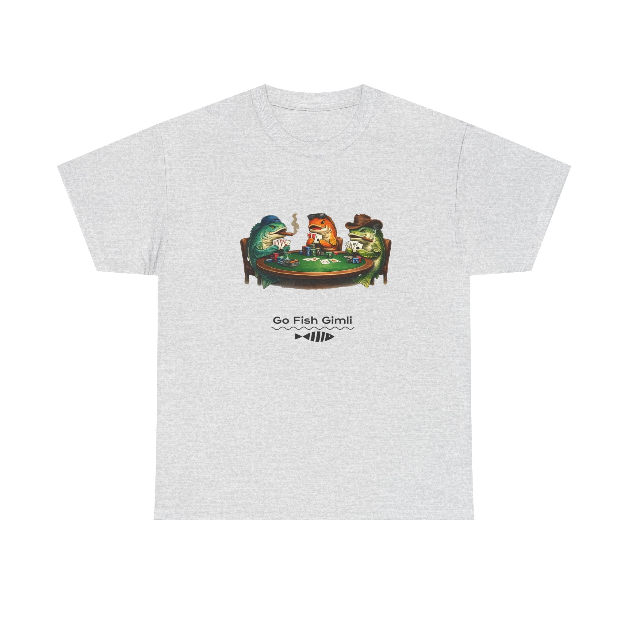 Go Fish Gimli Tee — Retro Fishing Fish Poker Graphic T-Shirt